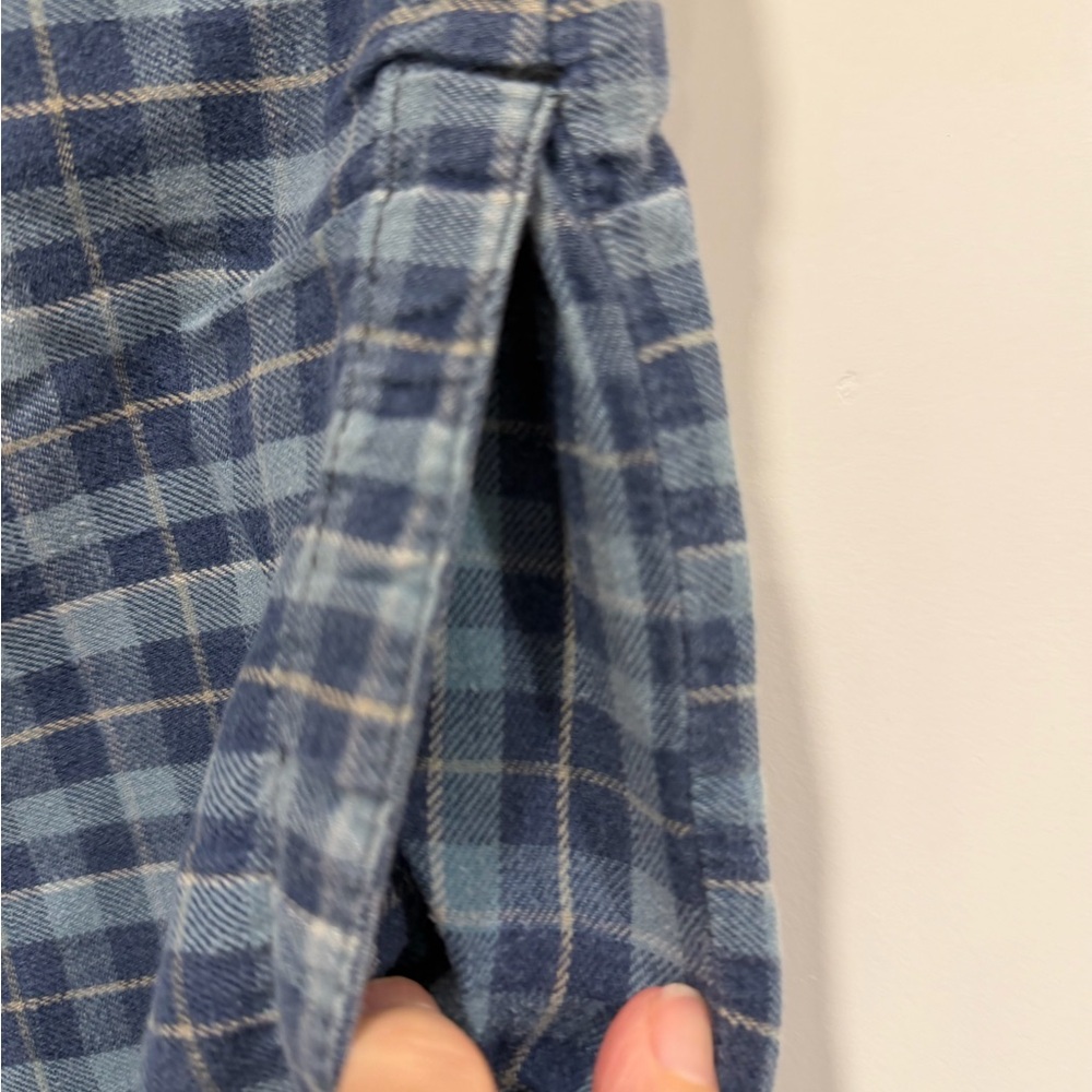 Kids Checkered Pajama Bottoms - Dark Blue and Sky Blue - Picture 6 of 13